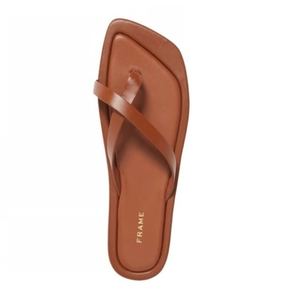 NEW FRAME Denim Le Montauk Sandal In Tobacco Size 6 us